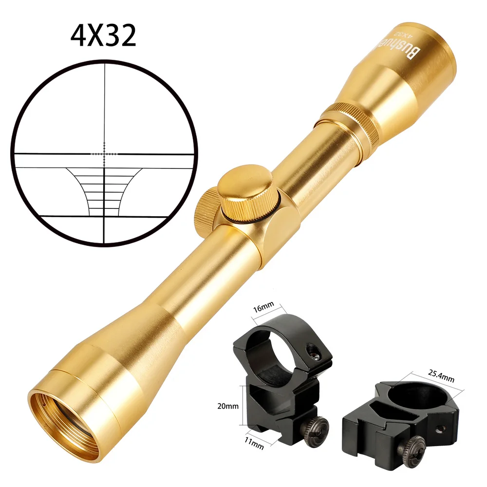 High dovetail rings Ohhunt 4x32 3-9x40 4-16x40 6-24x50 Airsofts прицел не ночного видения высококачественный Mil Dot тактика оптический прицел прозрачные линзы - Цвет: High dovetail rings