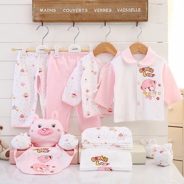 

Pure cotton baby clothes Newborn gift box set Full moon baby clothing supplies spring and autumn and winter