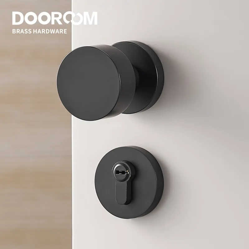Dooroom латунный дверной замок набор современный черный никель интерьер спальня