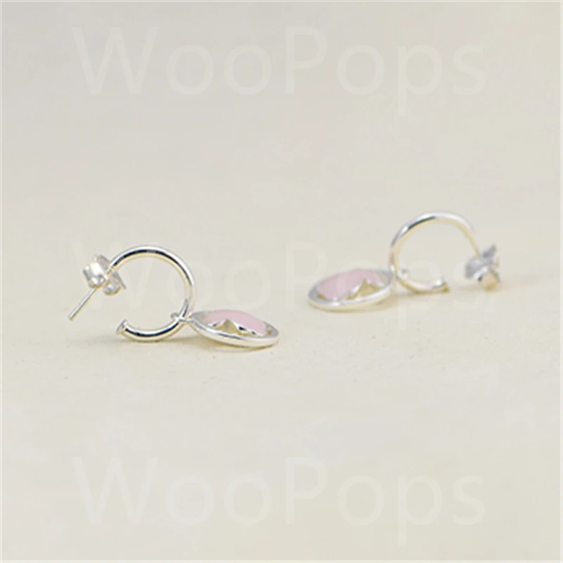 

European Style Jewelry For Women 925 Sterling Silver Camille Earrings with Rose Quartz High Quality