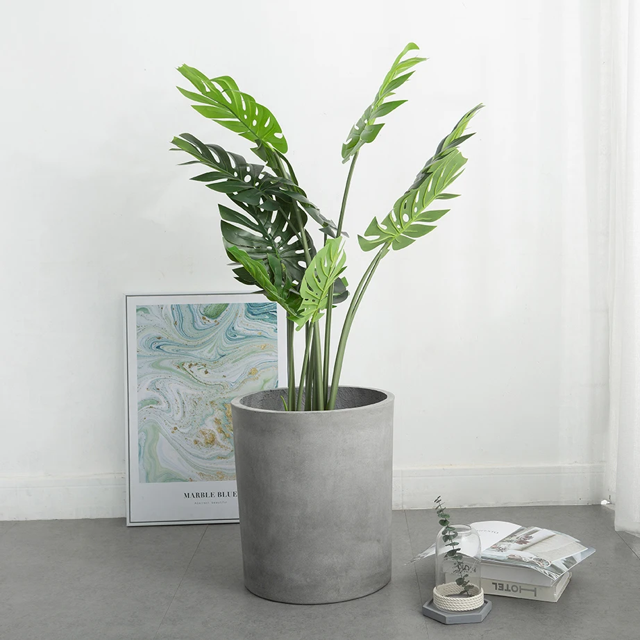 Силиконовая форма для цветочного горшка большого размера с внешней рамкой 32*35 см