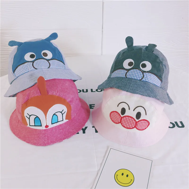 Двухсторонняя кукла с 3d мультяшной шапкой для мальчиков и девочек летняя детская