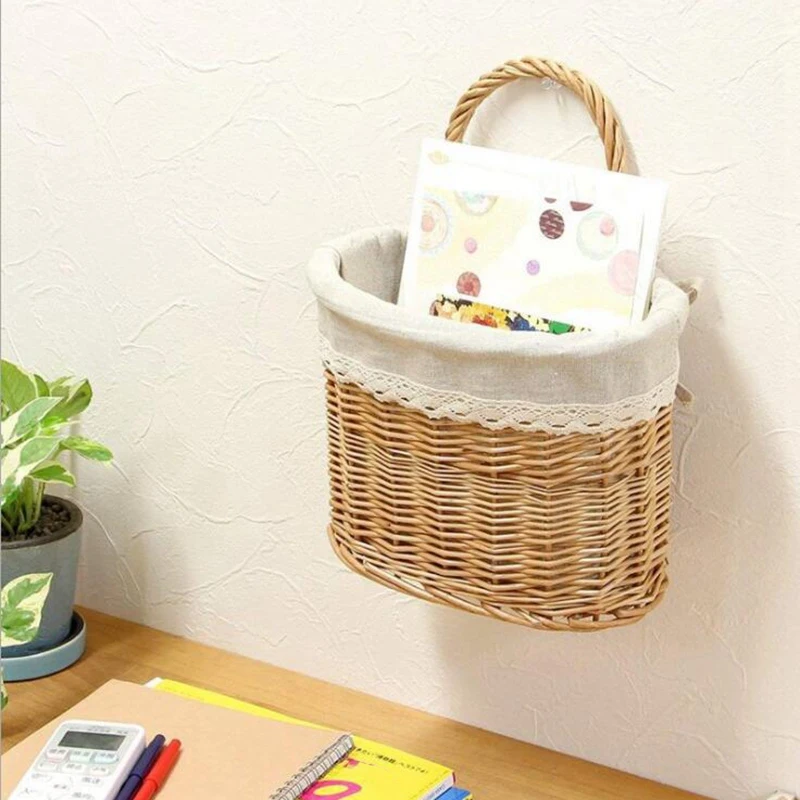 Ручная плетеная корзина из ротанга английский загородный Стиль Корзина для