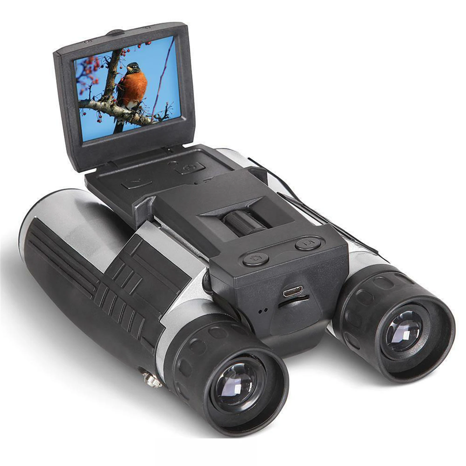 

Бинокль цифровой с ЖК-дисплеем 2 дюйма, телескоп для взрослых 12x32, для съемки видео, просмотра, просмотра, записи