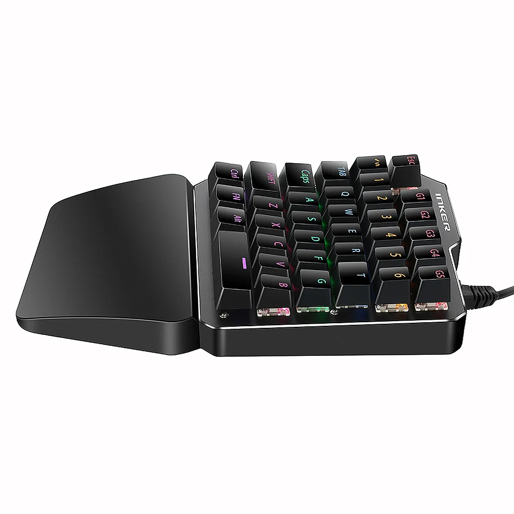 Проводная игровая клавиатура с RGB подсветкой 35 клавиш эргономичная одной рукой