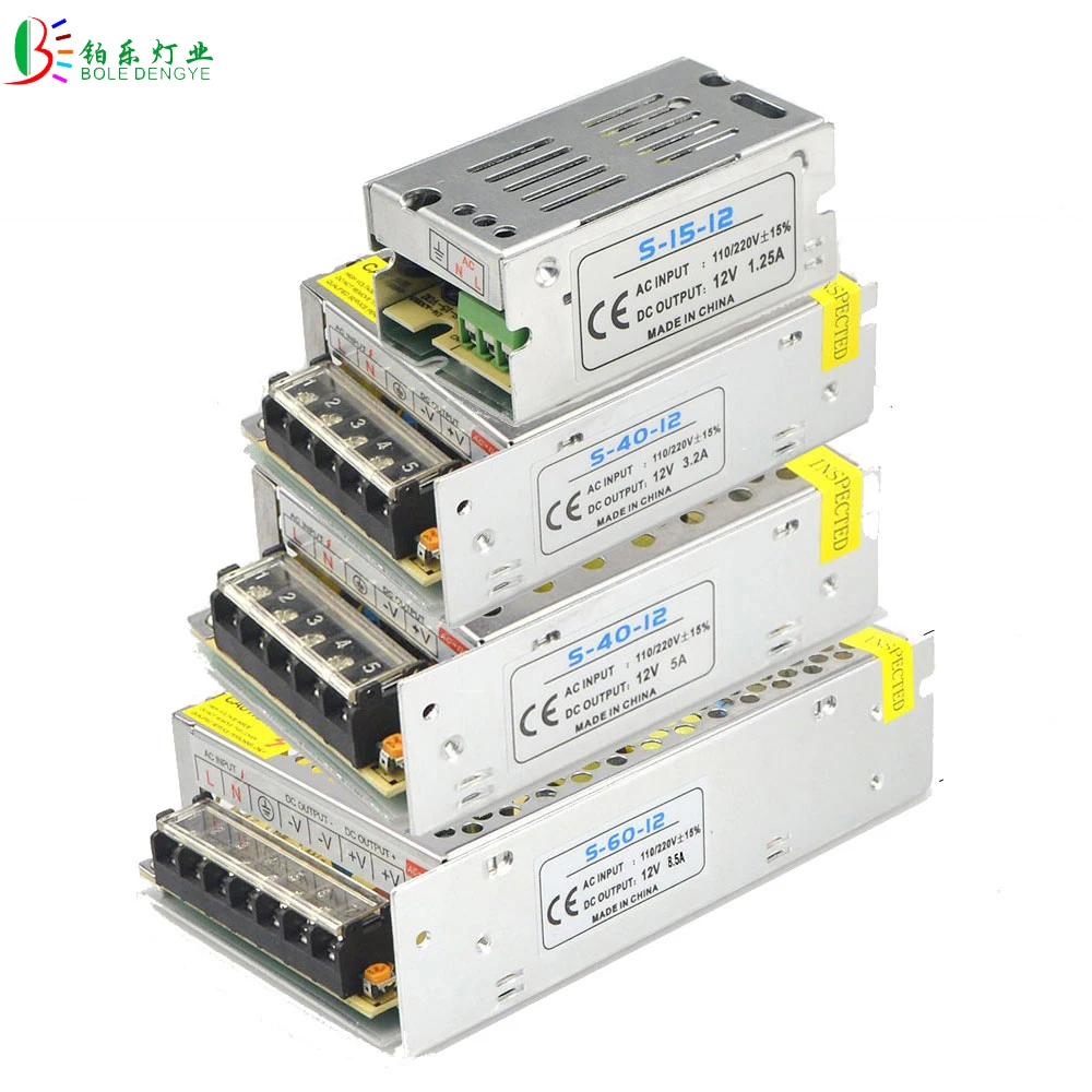 Светодиодный источник питания Трансформаторы переменного тока к DC12V импульсный драйвер 3A 5A 10A 15A 20A 50A светодиодный адаптер для светодиодной ленты камеры