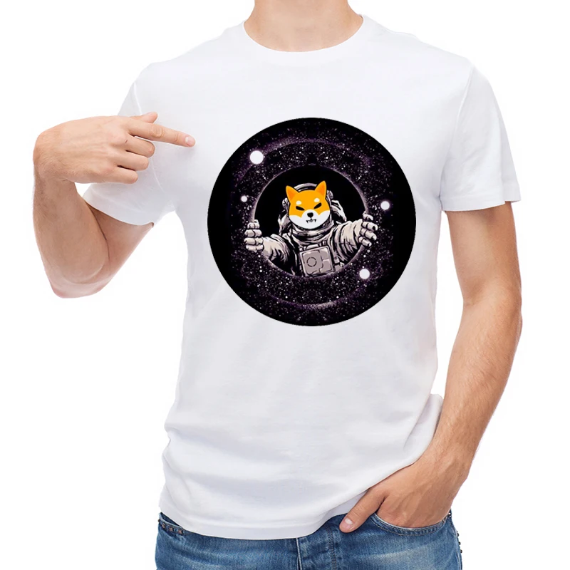

TEEHUB Shib To The Moon Men's T Shirt Shiba Inu Crypto Doge Killer Printed T-shirt Short Sleeve Casual Tops Fashion Boy Tees