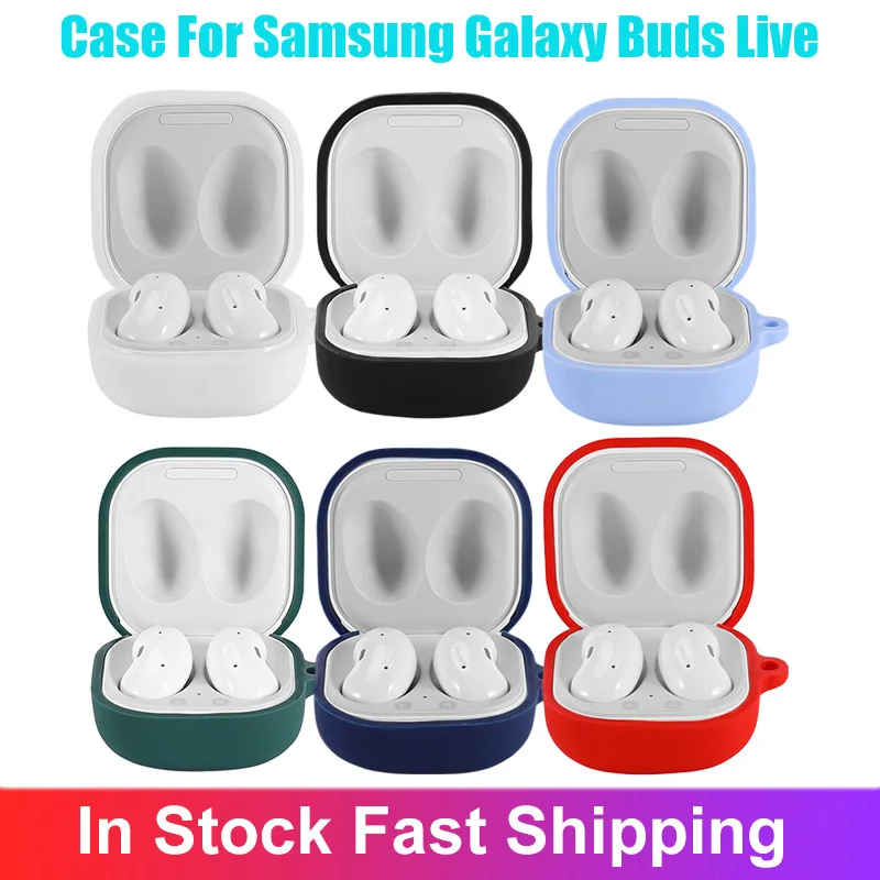 

Colorful Earphone Case For Samsung Galaxy Buds Live Pure Color Silicone Case For Galaxy Buds Live Case Earphone Accessories