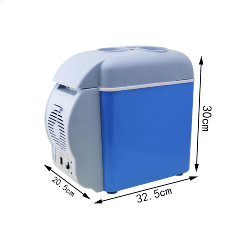 12V 7.5L Mini Car Fridge Cooler and Warmer Box (Blue) | Refrigerators