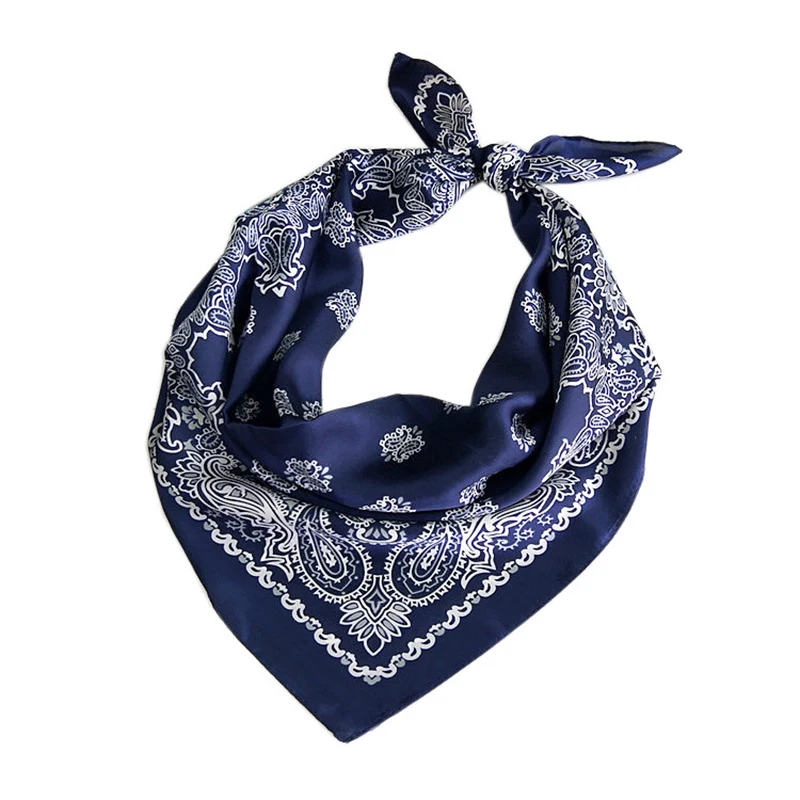 

2020 Fashion elegent Shawl Wraps Neck Scarves For Lady Silk Satin Headscarf For Women print Kerchief Square Satin Head Scarfs