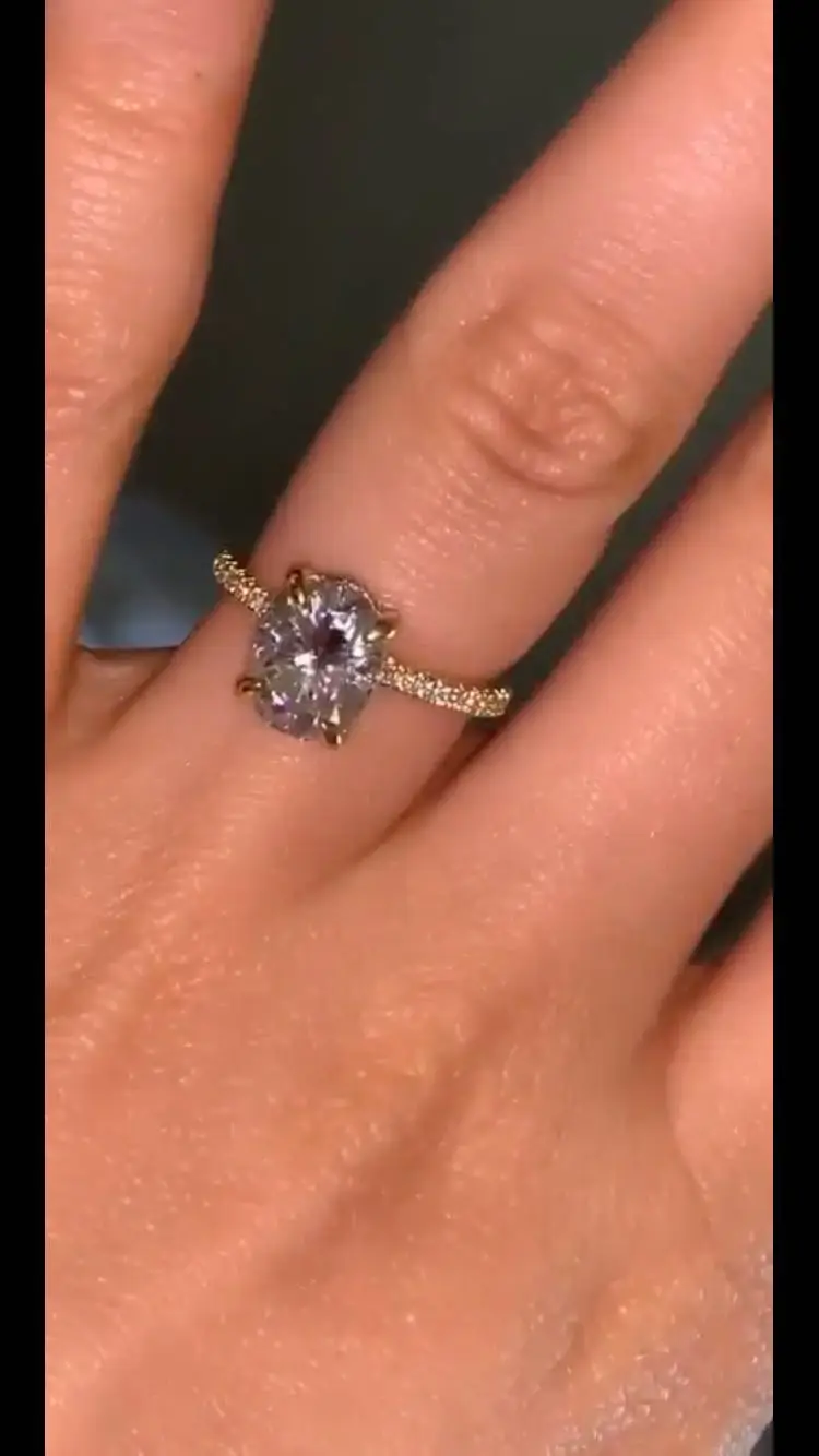 

Customized items Classic 2 carat GOLD Moissanit ring Brilliant Cut jewelry Wedding ring Engagement 585 ring