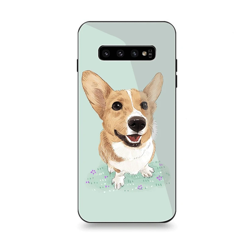Phone Case Glass for Samsung A40 A50 A10 A20 A30 A60 A70 S10 S7 Edge S8 S9 Note 8 9 10 Plus Cover Sample Pictures Cute |