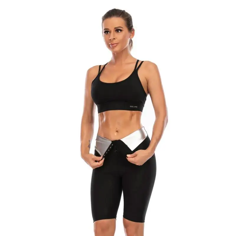 

Tight-fitting High-waisted Belly Sweat Pants Sweating Fitness Fever Yoga Shorts Quick Drying Breathable Sports Tranning Clothing