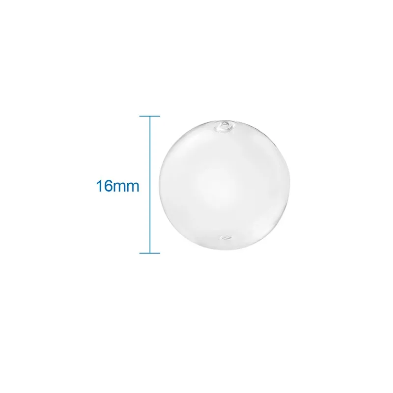 5 шт. прозрачные круглые стеклянные серьги ручной работы 16/20 мм|Бусины| |