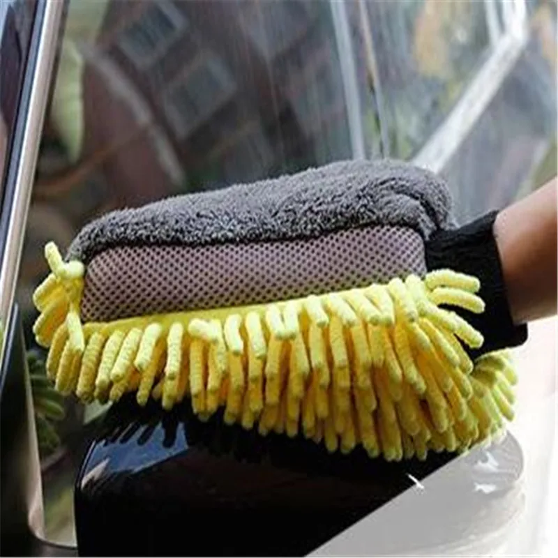 

Waterproof Car Wash Microfiber Chenille Gloves Thick Car Cleaning Mitt Wax Detailing Brush Auto Care Double-faced Glove