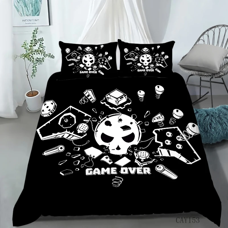 

Adult and Children's Modern Fashion Game Printing High Quality Soft Boys Bedding Set Double Bed Large King Quilt Cover Pillow