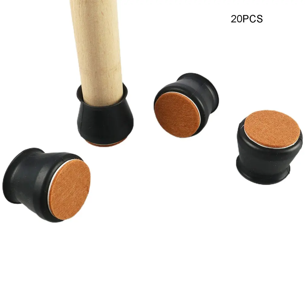 Funda de silicona antideslizante para pies de mesa, cubierta silenciosa y reutilizable, con reducci&oacute;n de ruido, 20 piezas-5