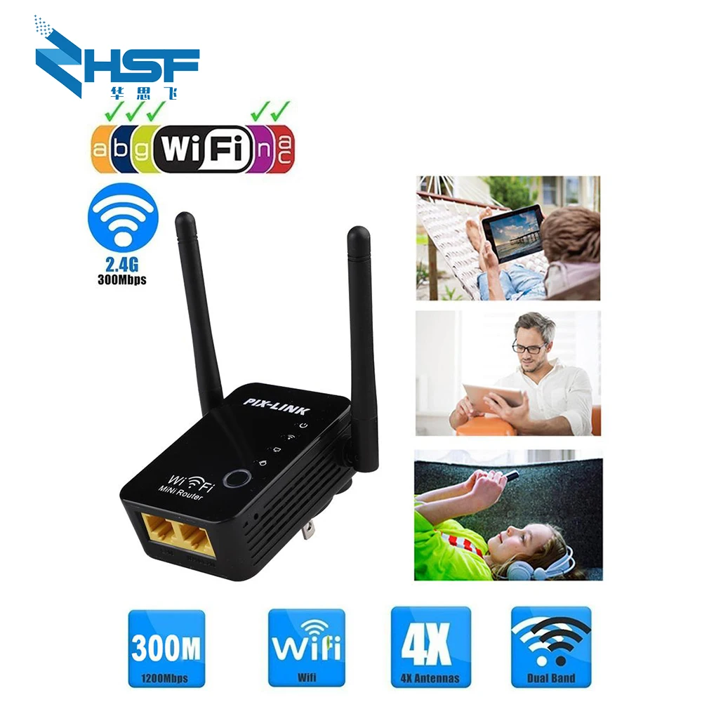Беспроводной ретранслятор Wi-Fi внешний усилитель сигнала 2 4 ГГц диапазона 300