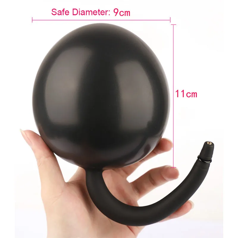 Inflatable Anal Plug Separate Pump Huge Anus Dilator Expandable Prostate Massage Dildo Metal Ball Dog Tail ButtPlug Sex Toy | Красота и