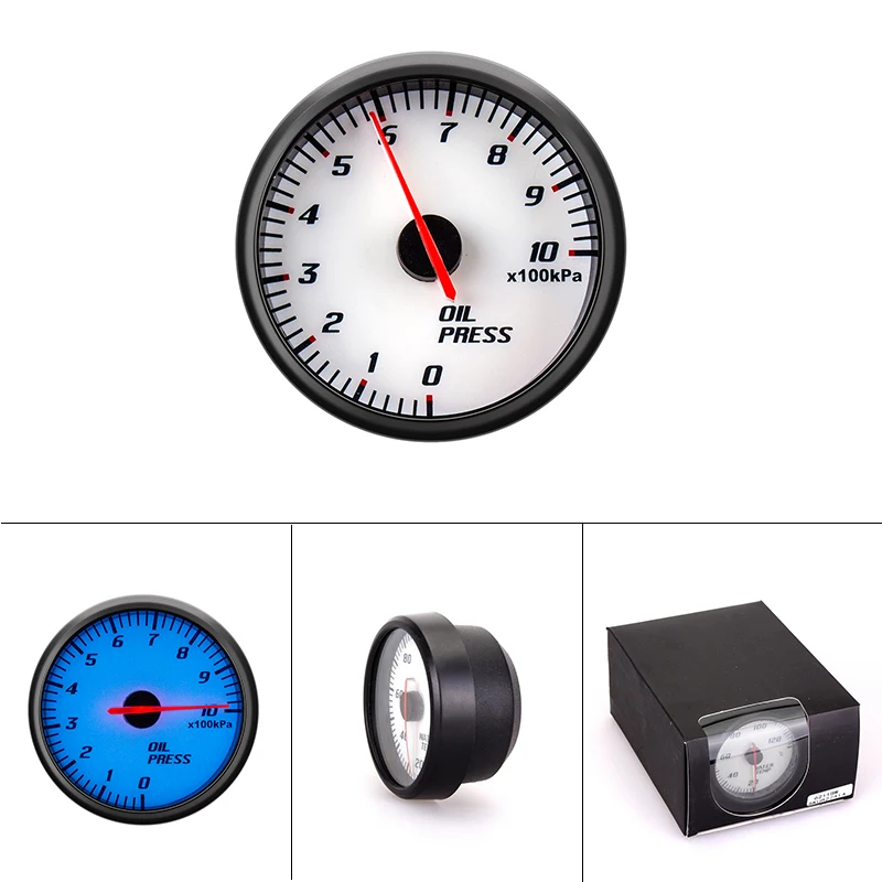 60 мм Масляный Пресс цифровой синий светодиодный дисплей автомобильный