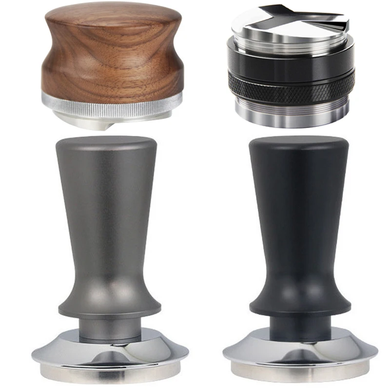 

51/53/58mm Coffee Tamper Coffee Distribution Adjustable 304 Stainless Steel Espresso Tamper Slopes Base Coffee Tools Accessories