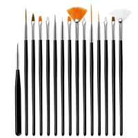 1520pcsset gel polish nail brushes for manicure tools 3d pen gel acrylic brushes liner nails accessoires decoration brushes
