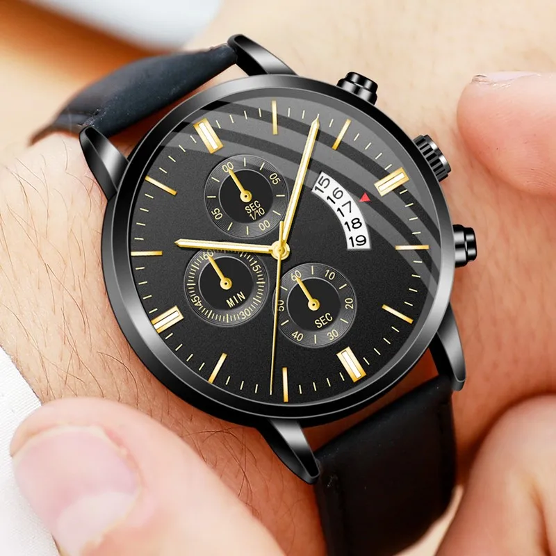 Часы наручные мужские кварцевые аналоговые деловые водонепроницаемые в стиле