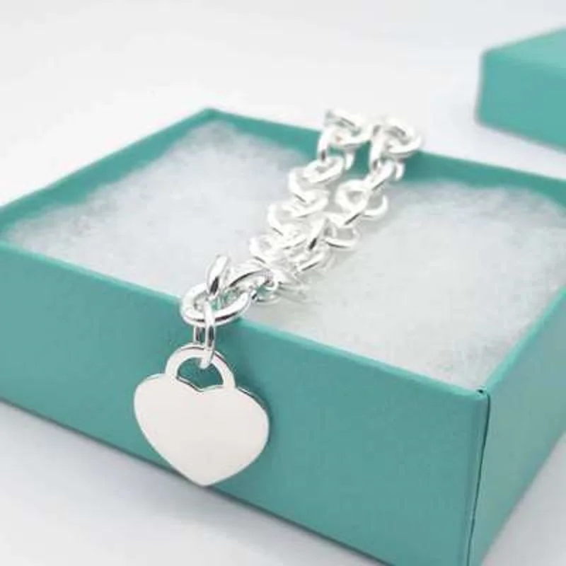 

1:1 original classic simple fashion heart-shaped pendant ladies bracelet jewelry