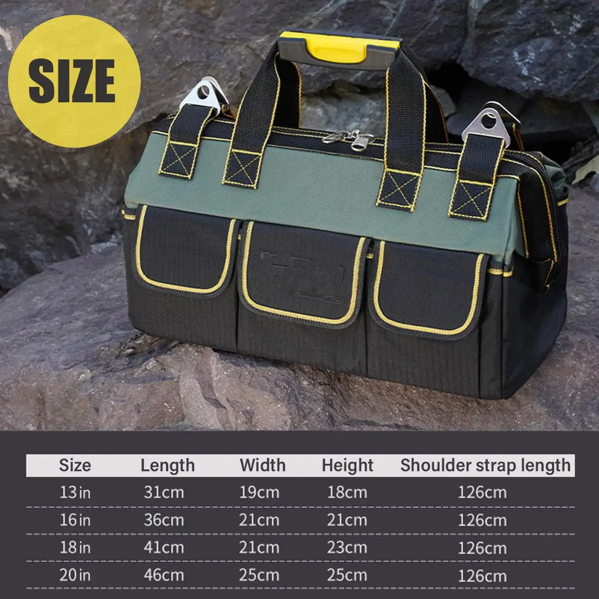 

13/16/18/20 Inch Portable Oxford Tool Bag Waterproof Hand Tool Storage Bag Electrician Bag Large Capacity Tool Storage Bag