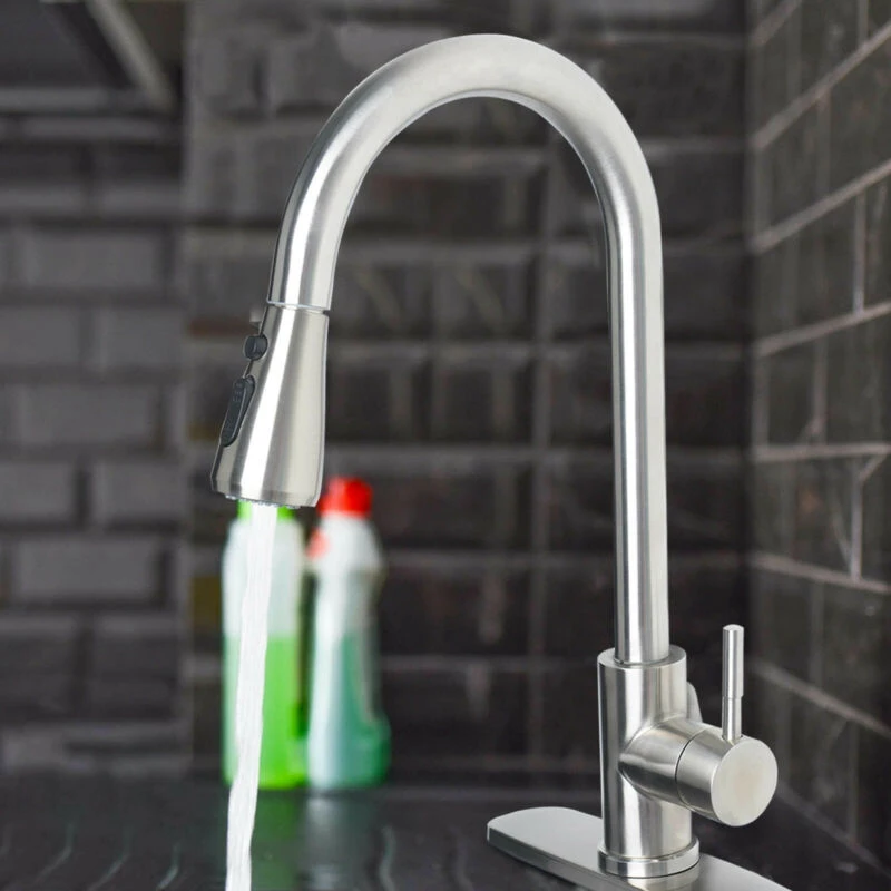 

Home Kitchen Faucet with Sprayer Single Handle Pull Out Swivel Mixer Sink Tap
