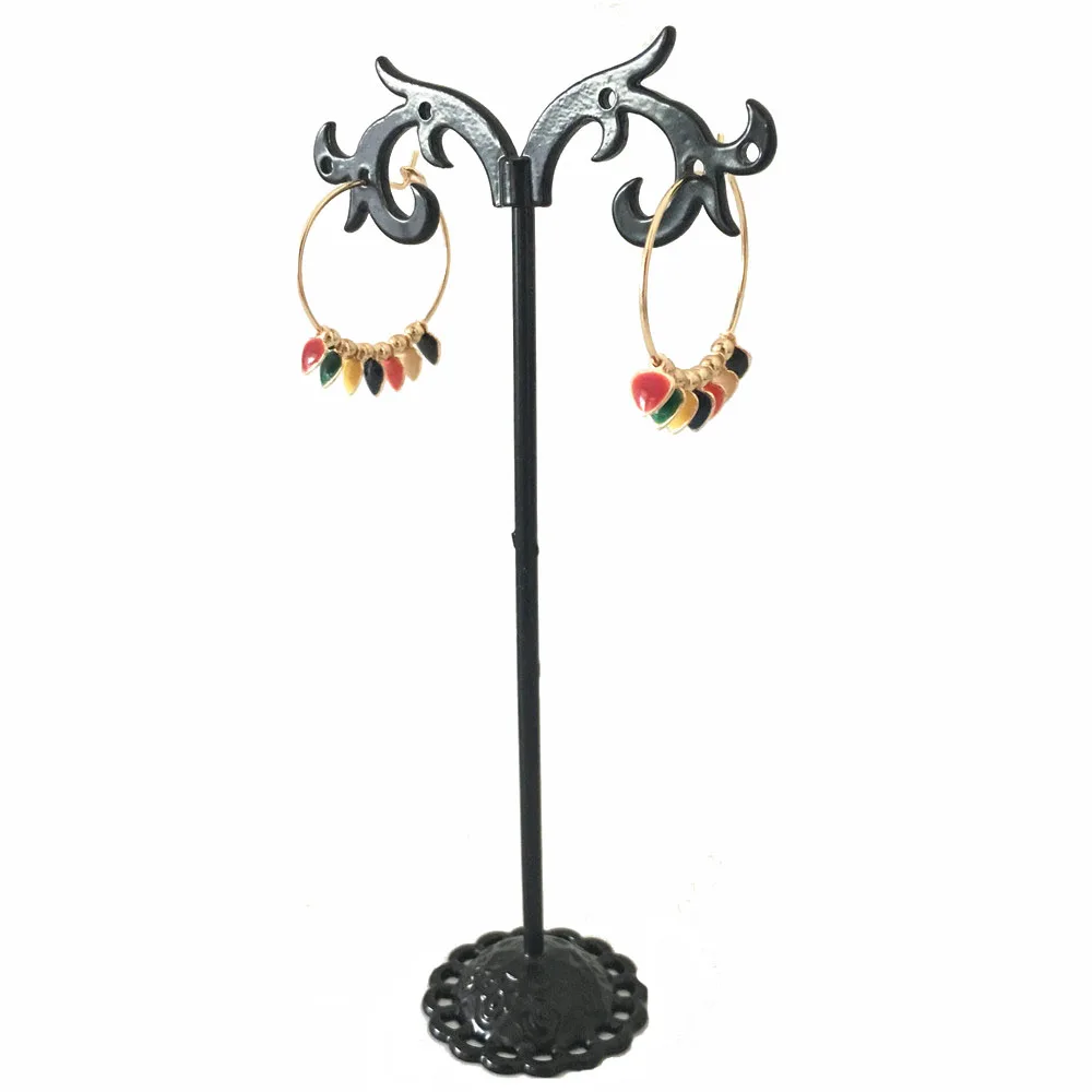 Популярные летние Новые поступления милые серьги-кольца золотистого цвета с