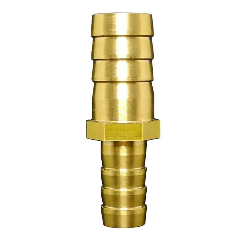 

4mm 5mm 6mm 8mm 10mm 12mm 14mm 16mm 18mm 20mm 2 Way Straight Hose Barb Brass Pipe Fitting Reducer Coupler Connector