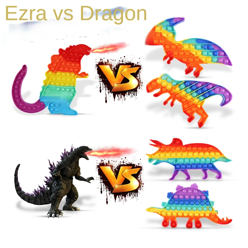 

30Cm Large Pop It Fidget Stress Rainbow Bubble Music Antistress Adults Children Sensory Toy Relieve Autism Milk Tea Cup Godzilla