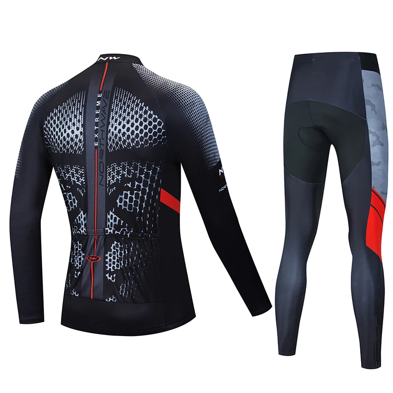 2020NW теплый плюс бархатный велосипедный костюм с длинными рукавами для горного