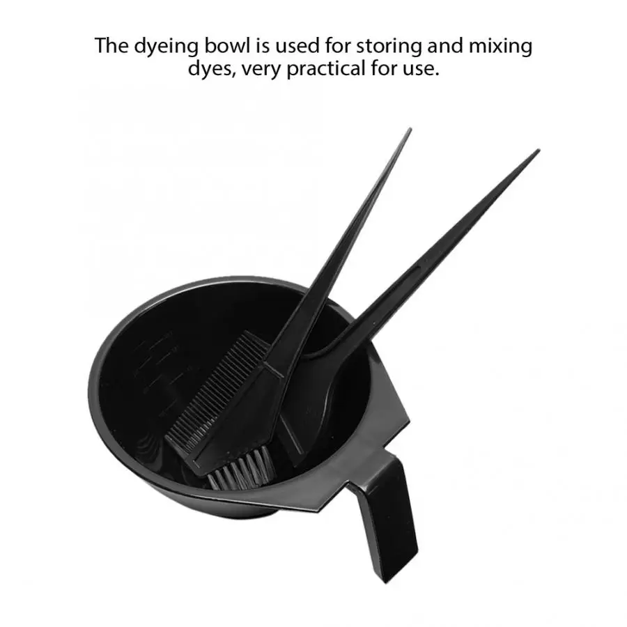 8pcs Hair Dyeing Tool Coloring Kit Salon Brush Comb Bowl Sectioning Clips Set Black Hairdressing 4 | Красота и здоровье