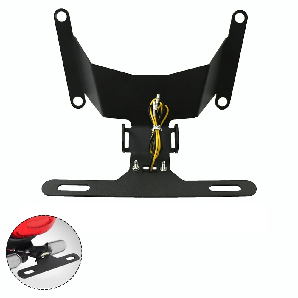 

For Honda CBR650 CBR 650R CBR650R 2018-2022 Motorcycle Rear License Plate Mount Holder Tail Light Bracket With LED Light