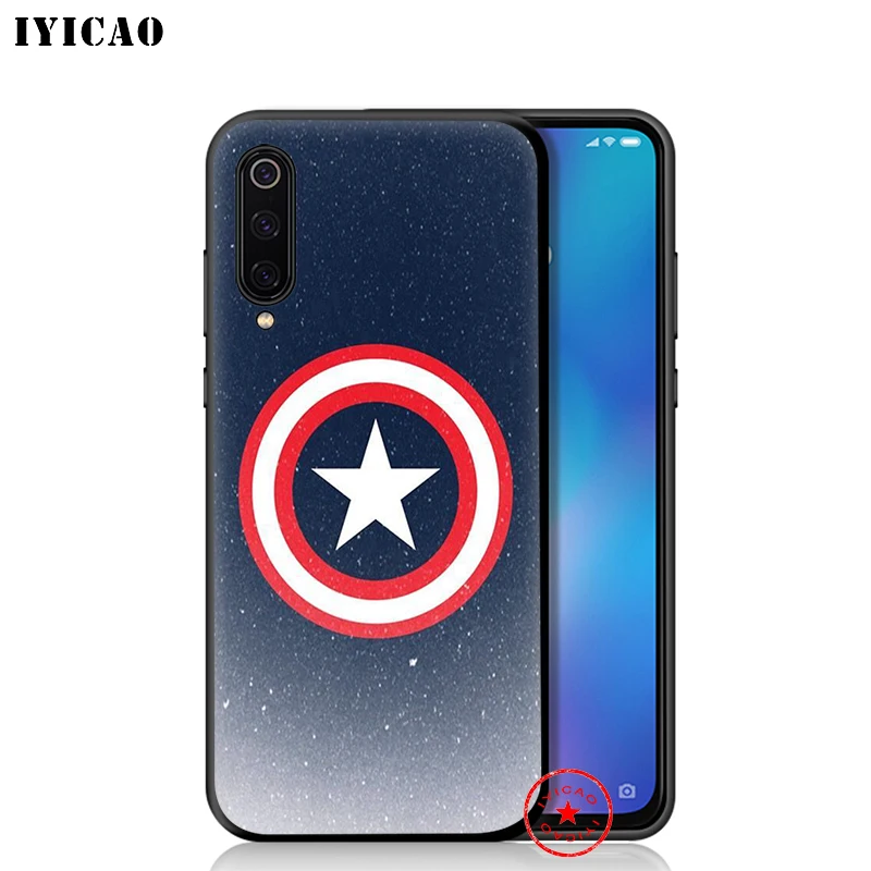 IYICAO Marvel Captain America Soft Case for Xiaomi Mi A3 A2 A1 10 9T CC9E CC9 9 8 6 Se Lite F1 5X 6X MiA1 MiA2 MiA3 |