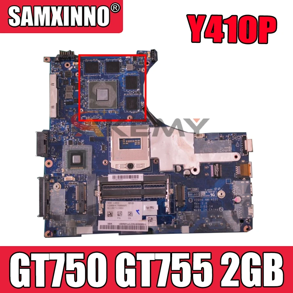 

Для Lenovo Y410P Материнская плата ноутбука VIQY0 NM-A031 материнская плата PGA947 HM87 GPU GT750 GT755 2 Гб протестированы 100% работающая материнская плата