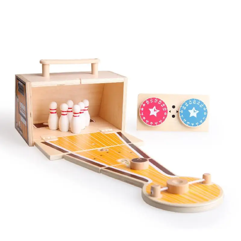 Деревянная игра для боулинга мини костюм взрослых и детей интерактивная