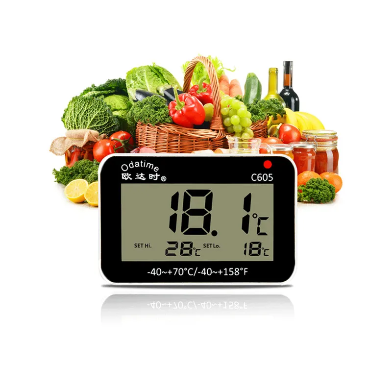 Термометр для холодильника Odatime цифровой ЖК дисплей регулируемая подставка