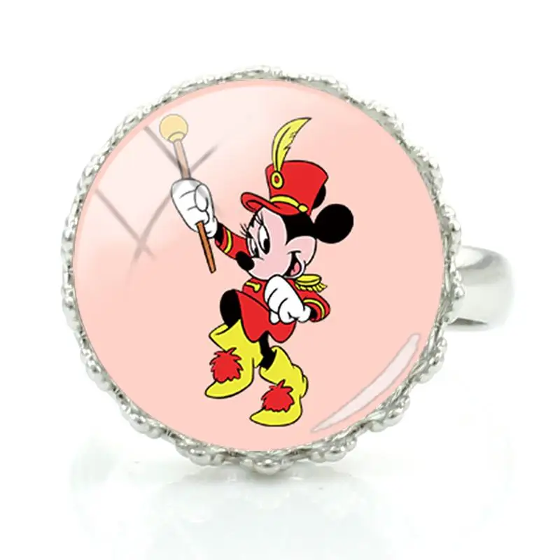 Кольцо со смешным дирижером Диснея и Минни модное кольцо из стекла ручной работы