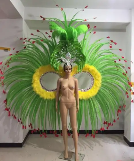 Женский карнавальный костюм для танцев с оргическими перьями | Тематическая