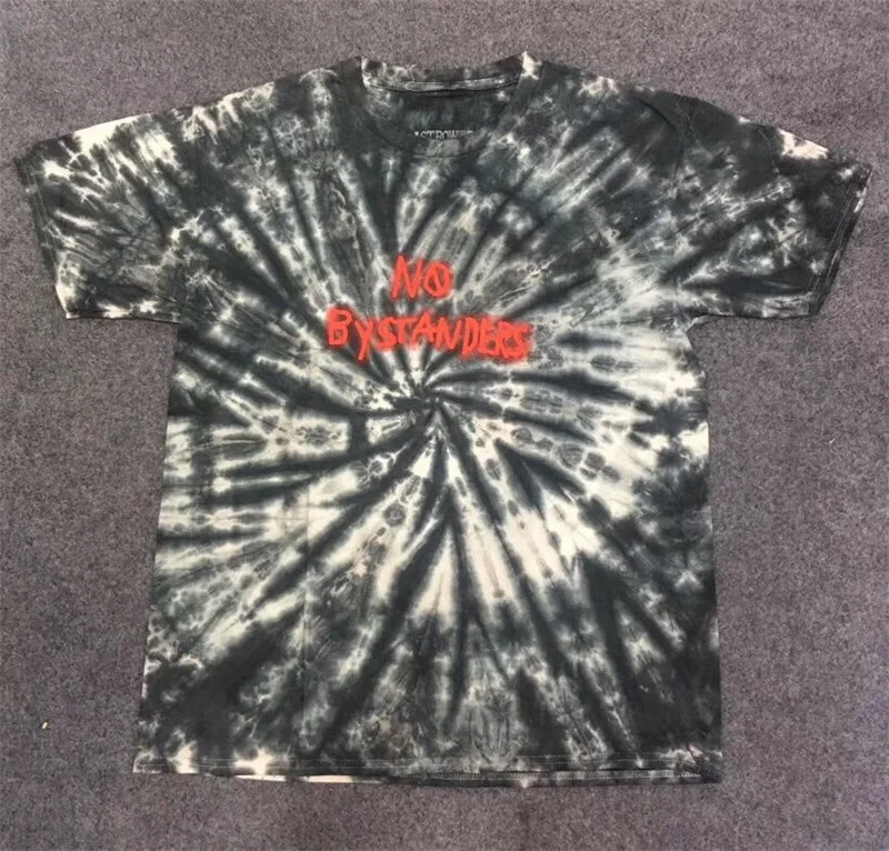 19SS астронавт черный галстук DIE Astroworld футболка для мужчин и женщин 1:1