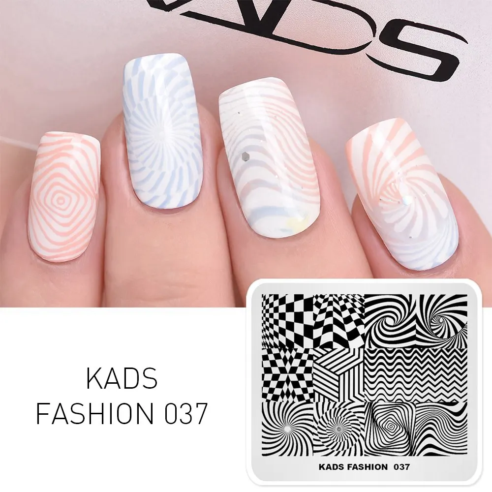 Fashion 037 KADS стемпинг пластины для стемпинга штамп для стемпинга 23 дизайн Хэллоуин цветок стемпинг для ногтей пластины для ногтей трафареты для ногтей стемпинг пластины для маникюра стэмпинг печать для ногтей дизайн ногтей - Цвет: Fashion 037