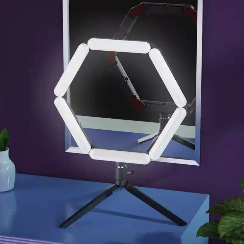 

New Folding Dimmable Photography Lighting LED Selfie Ring Light fing Lamp With Stand Tripod For Youtube Makeup Video Live Studio