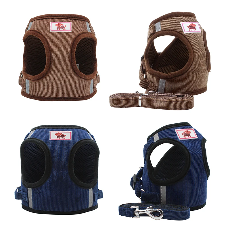 

Small Medium Dog Pet Harness Adjustable Reflective Puppy Cat Vest Harness Collar For Chihuahua Pug Bulldog Cat Soft arnes perro