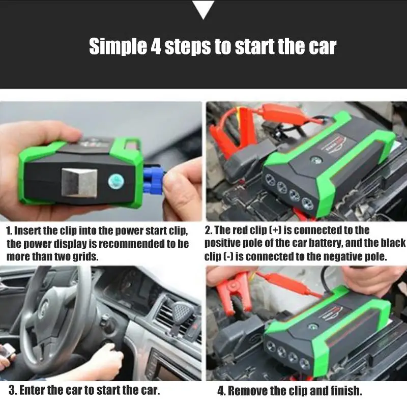 Многофункциональное портативное пусковое устройство 4 порта USB 89800 мАч 12 в 600 А