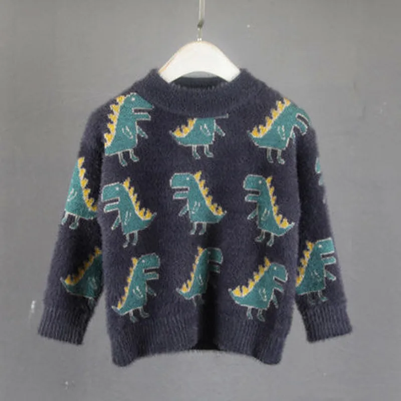 2020 winter boy girl kid thick Knitted bottoming turtleneck shirts solid high collar pullover sweater fall | Детская одежда и