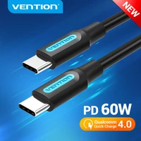 vention usb c to usb type c cable usb c pd 60w fast charger cord type c cable for xiaomi mi 10 pro samsung s20 macbook pd cable