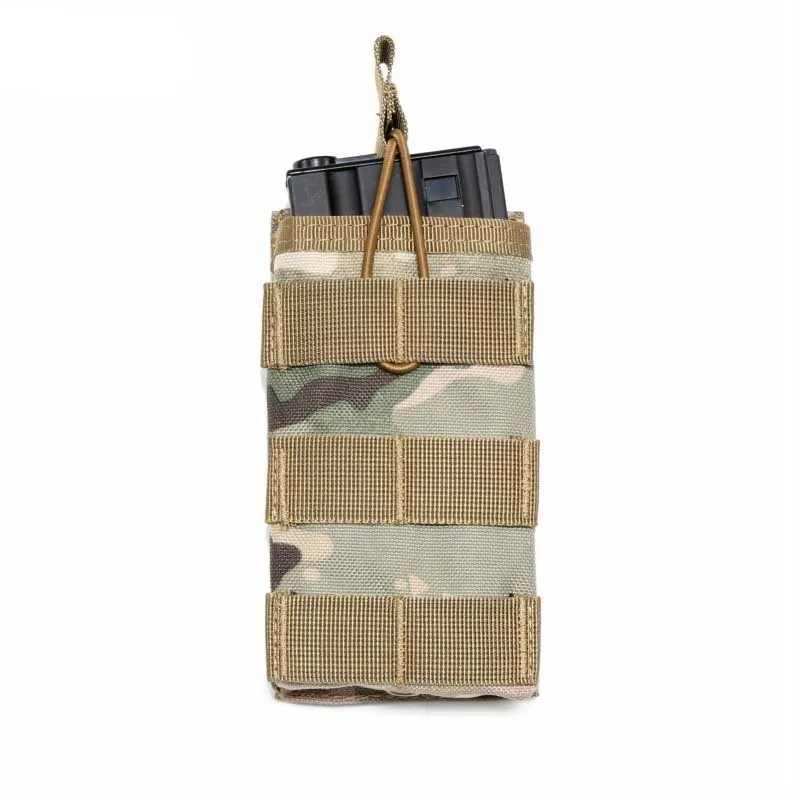 CP MOLLE с открытым верхом подсумок для одного магазина AK AR M4 Rifle Mag Pouch военные армейские охотничьи Пейнтбольные патроны камуфляжные сумки тактические сумки - Цвет: CP